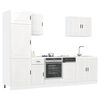 vidaXL 7 Piece Kitchen Cabinet Set Porto High Gloss White Engineered Wood