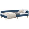 vidaXL Corner Bed Frame with Headboard Blue 90 x 200 cm Fabric