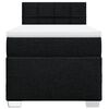 vidaXL Box Spring Bed with Mattress Black 100x200 cm Fabric