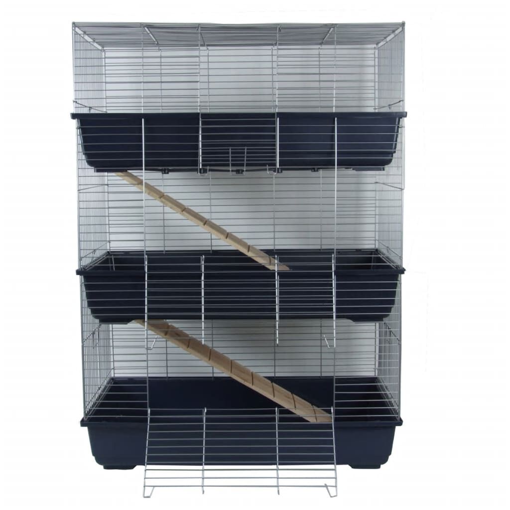 Pet 3 Layer Rabbit Cage Blue 80x44x120 cm 25034 vidaXL