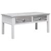 vidaXL Coffee Table | Grey | Paulownia wood | 100cm x 50cm x 45cm | Coffee Table