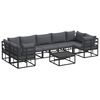 vidaXL Garden Sofa Set Black Aluminium