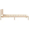 vidaXL Bed Frame with Headboard Brown 100 x 220 cm Solid Pine Wood