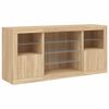 vidaXL Sideboard with LED Lights Sonoma Oak 142.5x37x67 cm