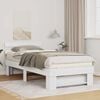 vidaXL Bed Frame with Headboard White 80 x 200 cm Solid Pine Wood