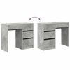 vidaXL Desk with Shelf Concrete grey 90 x 37.5 x 75 cm Engineered Wood