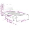 vidaXL Storage Bed with Headboard White 75 x 190 cm Engineered Wood