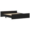 vidaXL Bed Frame without Mattress Black Oak 180x200 cm Engineered Wood