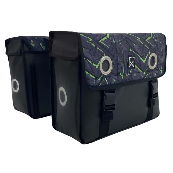 Willex Bicycle Panniers Eco 30 L Tarpaulin Green and Black