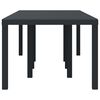 vidaXL Garden Dining Table Anthracite 250 x 100 x 73 cm Poly Rattan