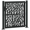 vidaXL Garden Gate Black 100x100 cm Steel Trace Design