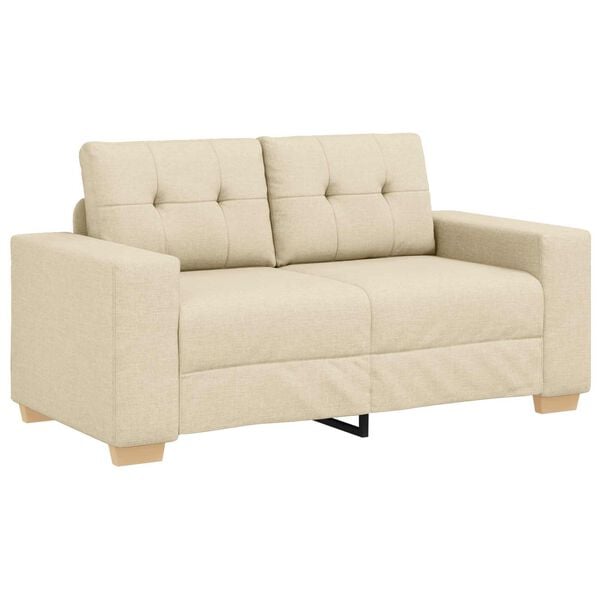 vidaXL Sofa Cream 160 x 77 x 82 cm Fabric