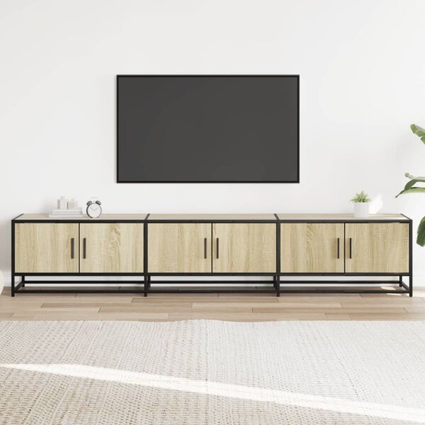 vidaXL TV Cabinet Sonoma Oak 210x35x41 cm Engineered Wood