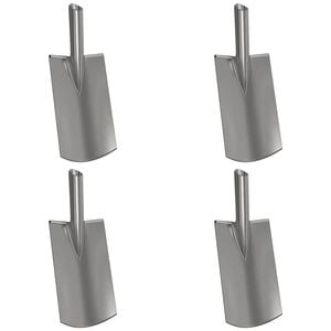 vidaXL Shovel Head 4 pcs Silver 43 x 17 cm Powder-Coated Steel