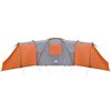 vidaXL Family Tent Dome 12-Person Grey and Orange Waterproof