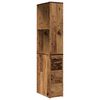 vidaXL Narrow Bathroom Cupboard with Wheels Old Wood Engineered Wood