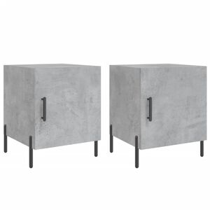 vidaXL Bedside Cabinets 2 pcs Concrete Grey 40x40x50 cm Engineered Wood