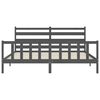 vidaXL Bed Frame without Mattress Grey 200x200 cm Solid Wood Pine