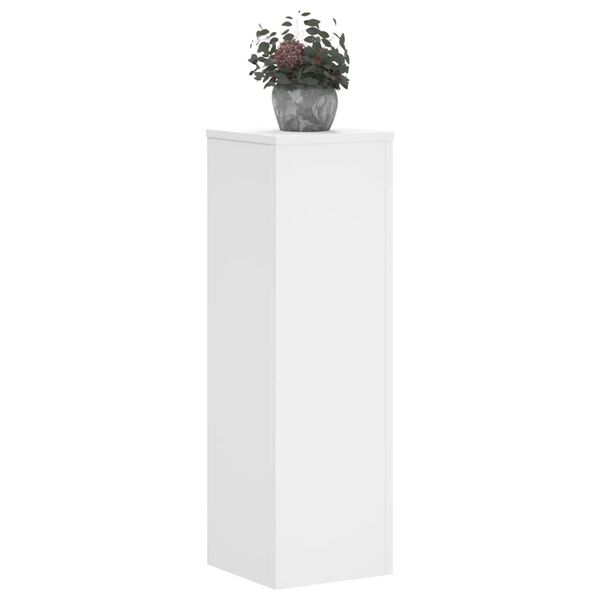 vidaXL Plant Stand 2pcs White 25x25x80 cm Engineered Wood