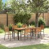 vidaXL Garden Dining Set 7 pcs Grey and Brown Poly Rattan