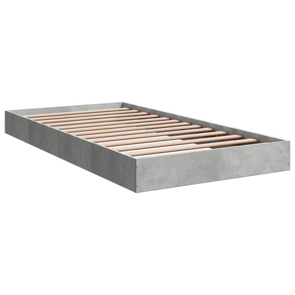 vidaXL Bed Frame without Mattress Concrete Grey 90x190 cm Single