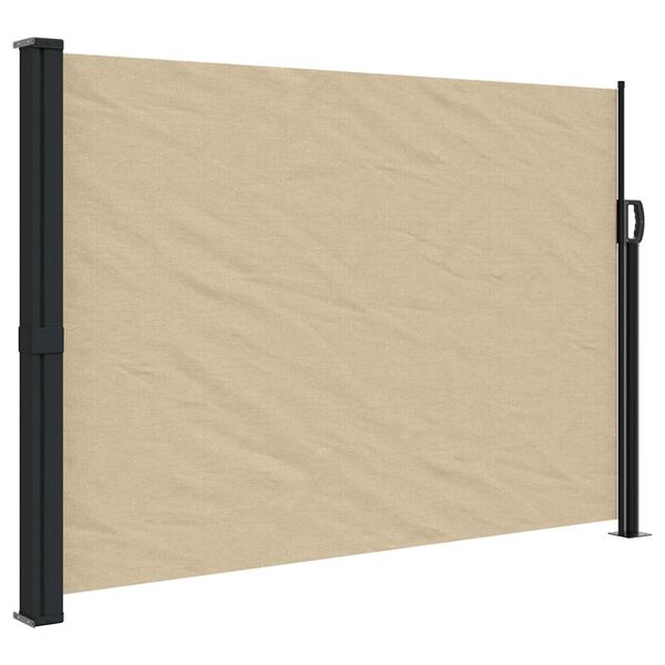 vidaXL Retractable Side Awning Beige 140x500 cm