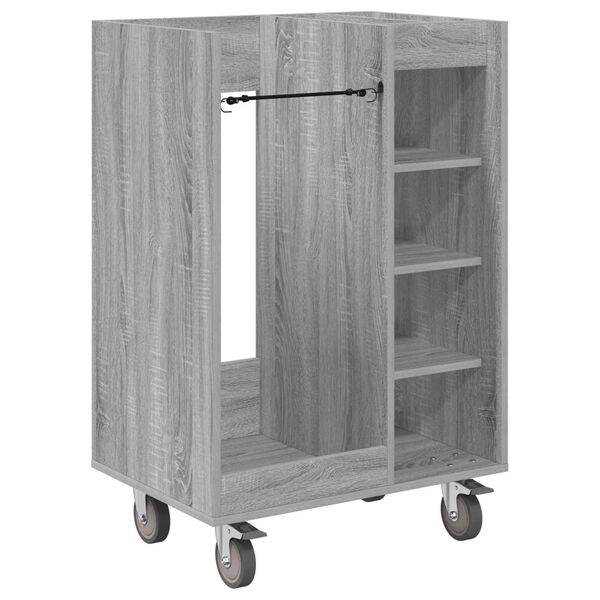 vidaXL Golf Cabinet with Wheel Plain Grey Sonoma 65 x 45 x 98 cm