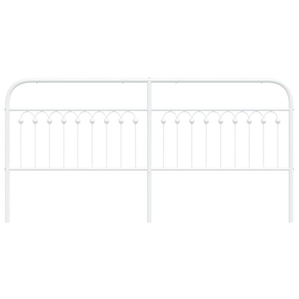 vidaXL Metal Replace Headboard White 193 cm