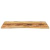 vidaXL Desk Top with Curve 110x80x2.5 cm Solid Wood Rough Mango