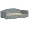 vidaXL Daybed with Trundle&Drawers without Mattress Light Grey 90x190 cm Single