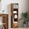 vidaXL Bookcase Old Wood 31x24x127 cm Engineered Wood