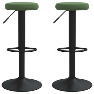 vidaXL Bar Stools 2 pcs Dark Green Velvet