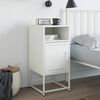 vidaXL Bedside Cabinet White 36x39x78 cm Steel