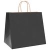 vidaXL Paper Bags 250 pcs with Handles Black 32x22x28 cm
