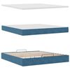 vidaXL Ottoman Bed with Mattresses Dark Blue 180x200cm Velvet
