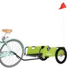 vidaXL Bike Trailer Green Oxford Fabric and Iron