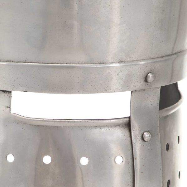vidaXL Medieval Knight Helmet Antique Replica LARP Silver Steel