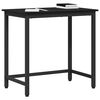 vidaXL Table Black Oak 100 x 50 x 76.5 cm Engineered Wood and Steel