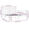 vidaXL Bed Frame without Mattress 120x190 cm Small Double Solid Wood