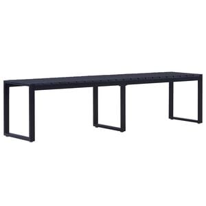vidaXL Garden Bench 180 cm PS Board Black