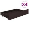vidaXL Bed Frame without Mattress Dark Brown 180x200 cm Super King Solid Wood