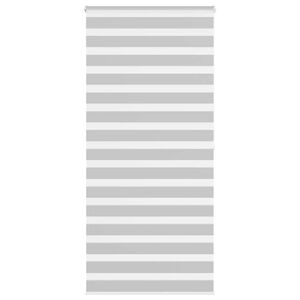 vidaXL Zebra Blind Light Grey 100x200 cm Fabric Width 95.9 cm Polyester