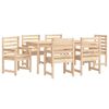 vidaXL 7 Piece Garden Dining Set Solid Wood Pine