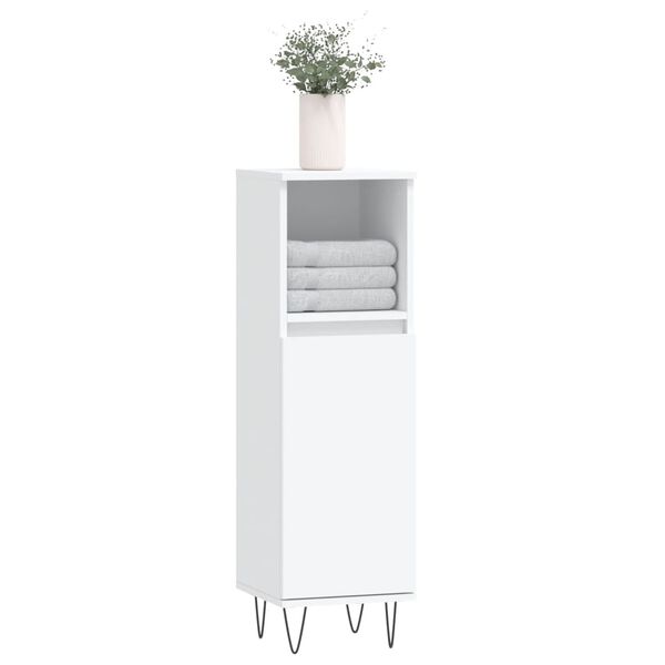 vidaXL Bathroom Cabinet White 30x30x100 cm Engineered Wood