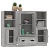 vidaXL Highboards 3 pcs Grey Sonoma Engineered Wood