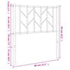 vidaXL Metal Replace Headboard White 75 cm