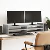 vidaXL Monitor Stand Concrete Grey 100x27x20 cm Engineered Wood