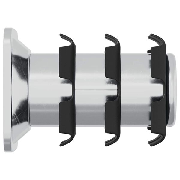 vidaXL Threaded Tube Insert 12 pcs Black and Silver Galvanised Steel