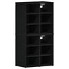 vidaXL Shoe Cabinet 2 pcs Black Oak 52 x 30 x 50.5 cm Engineered Wood