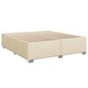 vidaXL Box Spring Bed with Mattress Cream 180x200 cm Fabric